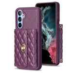 Custodia per telefono in pelle rombica a portafoglio con fibbia in metallo orizzontale, For Samsung Galaxy A53 5G, For Samsung Galaxy A54 5G