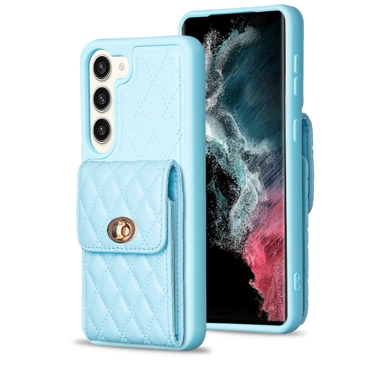 Custodia per telefono in pelle rombica a portafoglio verticale, For Samsung Galaxy S23+ 5G, For Samsung Galaxy S23 Ultra 5G, For Samsung Galaxy S22 Ultra 5G, For Samsung Galaxy S21 FE 5G