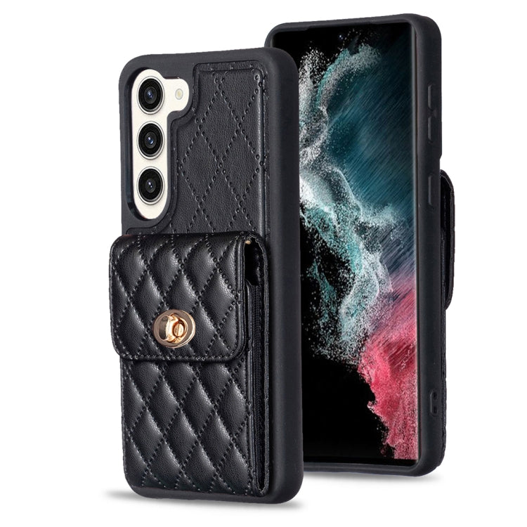 Custodia per telefono in pelle rombica a portafoglio verticale, For Samsung Galaxy S23+ 5G, For Samsung Galaxy S23 Ultra 5G, For Samsung Galaxy S22 Ultra 5G, For Samsung Galaxy S21 FE 5G