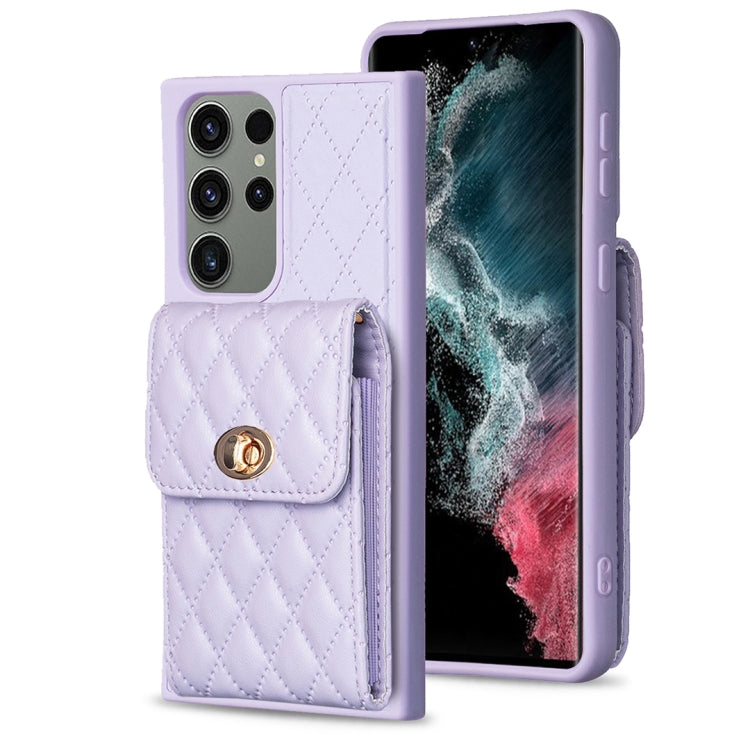 Custodia per telefono in pelle rombica a portafoglio verticale, For Samsung Galaxy S23+ 5G, For Samsung Galaxy S23 Ultra 5G, For Samsung Galaxy S22 Ultra 5G, For Samsung Galaxy S21 FE 5G