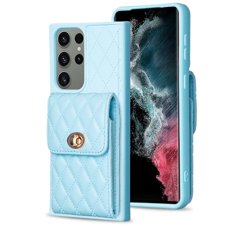 Custodia per telefono in pelle rombica a portafoglio verticale, For Samsung Galaxy S23+ 5G, For Samsung Galaxy S23 Ultra 5G, For Samsung Galaxy S22 Ultra 5G, For Samsung Galaxy S21 FE 5G