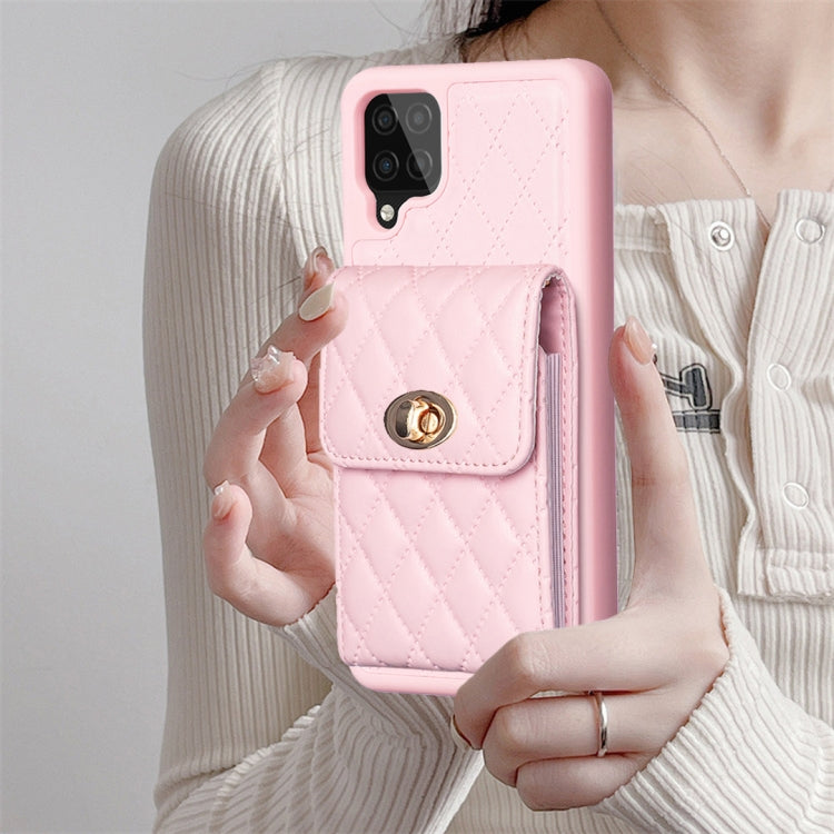 Custodia per telefono in pelle rombica a portafoglio verticale, For Samsung Galaxy A12, For Samsung Galaxy A13 4G, For Samsung Galaxy A34 5G, For Samsung Galaxy A52 4G / 5G