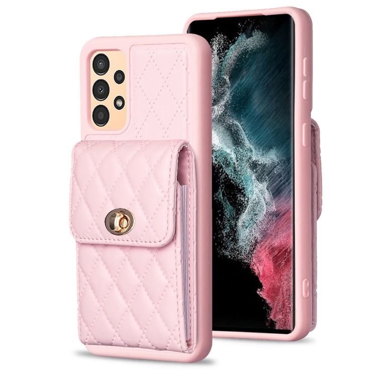 Custodia per telefono in pelle rombica a portafoglio verticale, For Samsung Galaxy A12, For Samsung Galaxy A13 4G, For Samsung Galaxy A34 5G, For Samsung Galaxy A52 4G / 5G