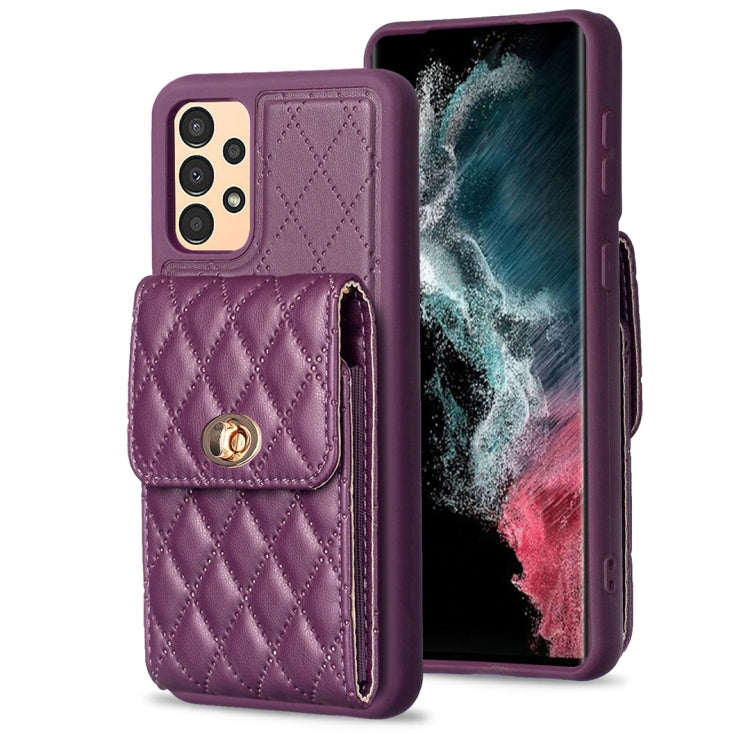 Custodia per telefono in pelle rombica a portafoglio verticale, For Samsung Galaxy A12, For Samsung Galaxy A13 4G, For Samsung Galaxy A34 5G, For Samsung Galaxy A52 4G / 5G