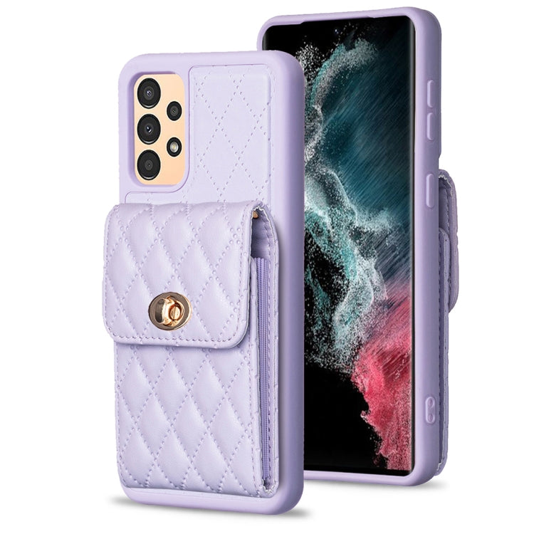 Custodia per telefono in pelle rombica a portafoglio verticale, For Samsung Galaxy A12, For Samsung Galaxy A13 4G, For Samsung Galaxy A34 5G, For Samsung Galaxy A52 4G / 5G