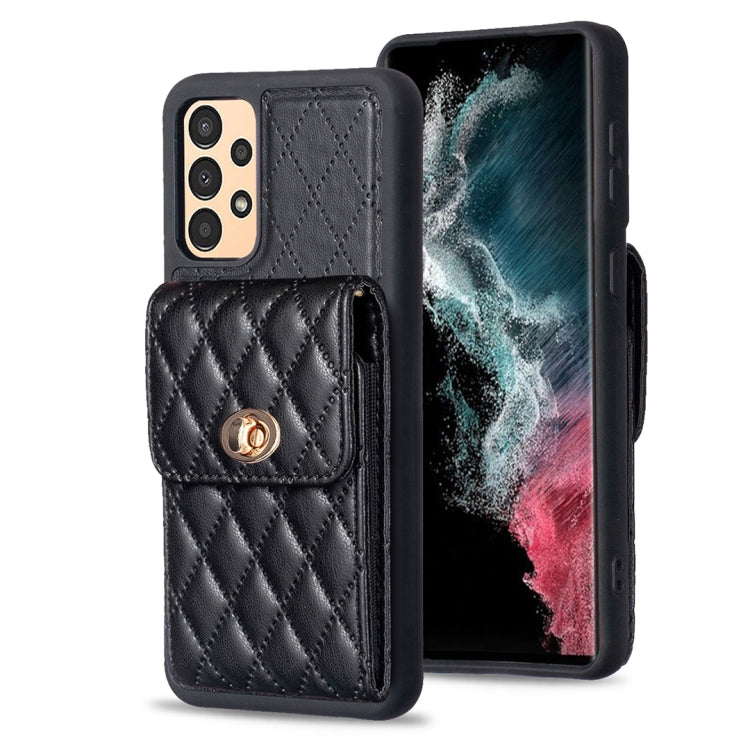 Custodia per telefono in pelle rombica a portafoglio verticale, For Samsung Galaxy A12, For Samsung Galaxy A13 4G, For Samsung Galaxy A34 5G, For Samsung Galaxy A52 4G / 5G