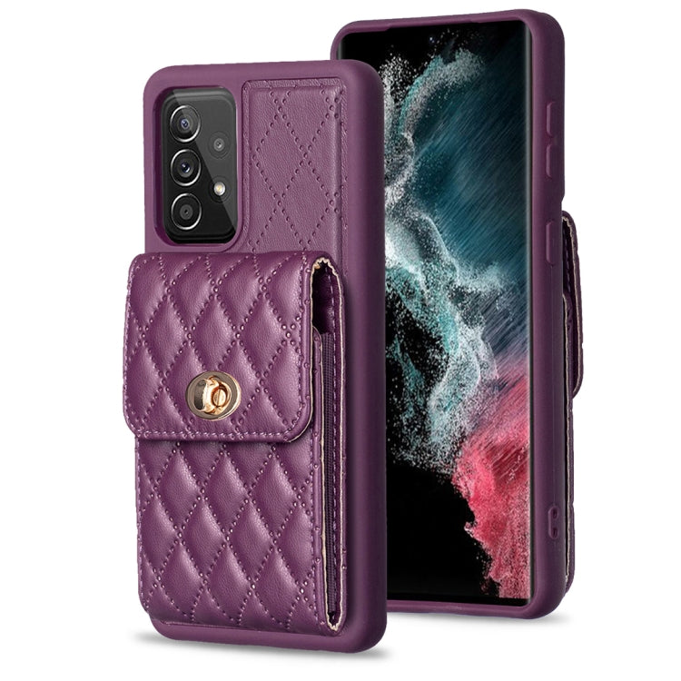 Custodia per telefono in pelle rombica a portafoglio verticale, For Samsung Galaxy A12, For Samsung Galaxy A13 4G, For Samsung Galaxy A34 5G, For Samsung Galaxy A52 4G / 5G