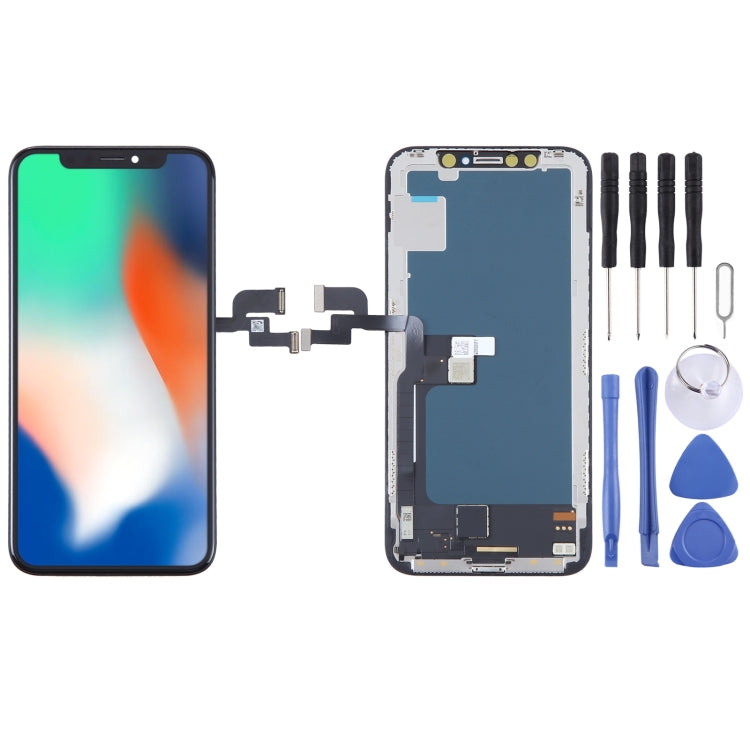 Schermo LCD OLED morbido per assemblaggio completo di digitalizzatore, For iPhone X(Soft OLED), For iPhone XS(Soft OLED), For iPhone XS Max(Soft OLED), For iPhone 11 Pro Max(Soft OLED), For iPhone 11 Pro(Soft OLED), For iPhone 12 Pro Max(Soft OLED)