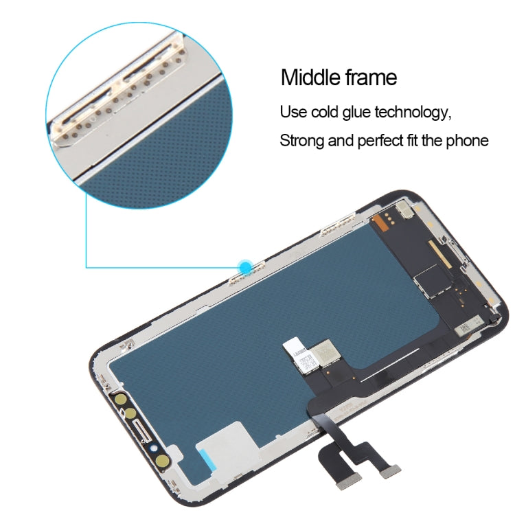 Schermo LCD OLED morbido per assemblaggio completo di digitalizzatore, For iPhone X(Soft OLED), For iPhone XS(Soft OLED), For iPhone XS Max(Soft OLED), For iPhone 11 Pro Max(Soft OLED), For iPhone 11 Pro(Soft OLED), For iPhone 12 Pro Max(Soft OLED)