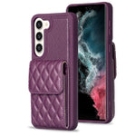 Custodia per telefono in pelle rombica a portafoglio verticale, For Samsung Galaxy S23+ 5G, For Samsung Galaxy S23 Ultra 5G, For Samsung Galaxy S22 Ultra 5G, For Samsung Galaxy S21 FE 5G