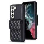 Custodia per telefono in pelle rombica a portafoglio verticale, For Samsung Galaxy S23+ 5G, For Samsung Galaxy S23 Ultra 5G, For Samsung Galaxy S22 Ultra 5G, For Samsung Galaxy S21 FE 5G