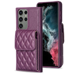 Custodia per telefono in pelle rombica a portafoglio verticale, For Samsung Galaxy S23+ 5G, For Samsung Galaxy S23 Ultra 5G, For Samsung Galaxy S22 Ultra 5G, For Samsung Galaxy S21 FE 5G