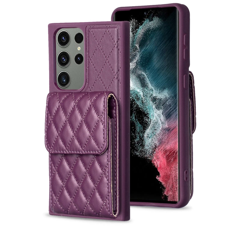 Custodia per telefono in pelle rombica a portafoglio verticale, For Samsung Galaxy S23+ 5G, For Samsung Galaxy S23 Ultra 5G, For Samsung Galaxy S22 Ultra 5G, For Samsung Galaxy S21 FE 5G