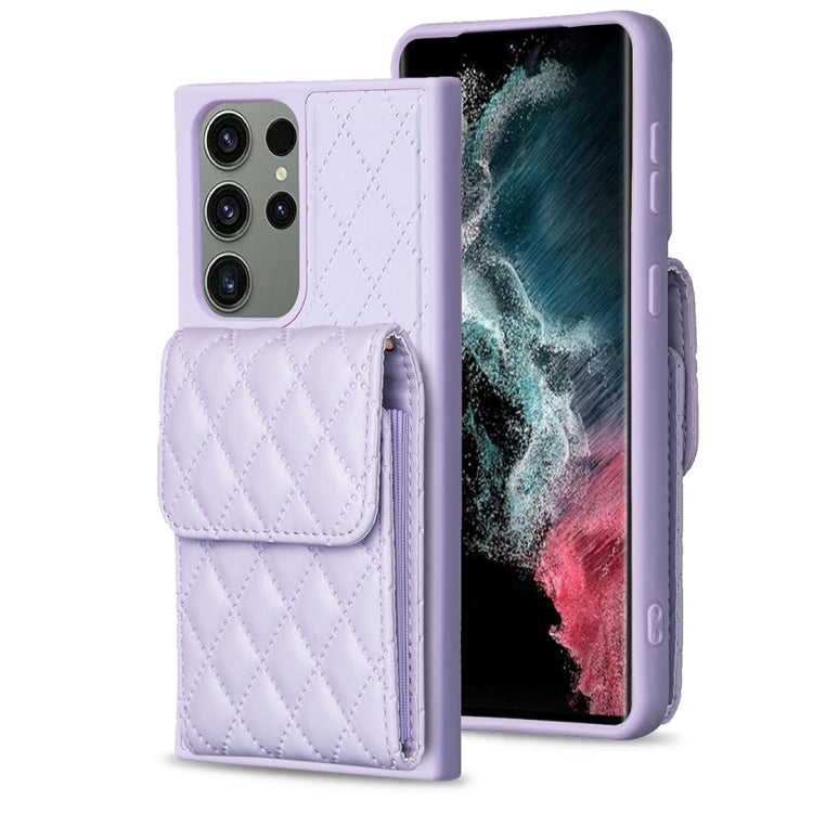 Custodia per telefono in pelle rombica a portafoglio verticale, For Samsung Galaxy S23+ 5G, For Samsung Galaxy S23 Ultra 5G, For Samsung Galaxy S22 Ultra 5G, For Samsung Galaxy S21 FE 5G