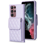 Custodia per telefono in pelle rombica a portafoglio verticale, For Samsung Galaxy S23+ 5G, For Samsung Galaxy S23 Ultra 5G, For Samsung Galaxy S22 Ultra 5G, For Samsung Galaxy S21 FE 5G