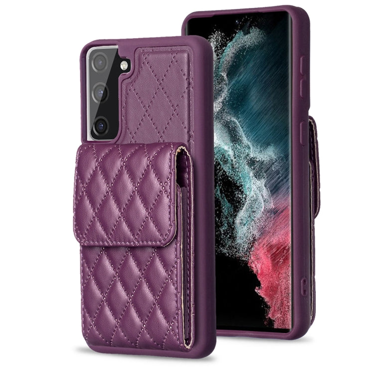 Custodia per telefono in pelle rombica a portafoglio verticale, For Samsung Galaxy S23+ 5G, For Samsung Galaxy S23 Ultra 5G, For Samsung Galaxy S22 Ultra 5G, For Samsung Galaxy S21 FE 5G