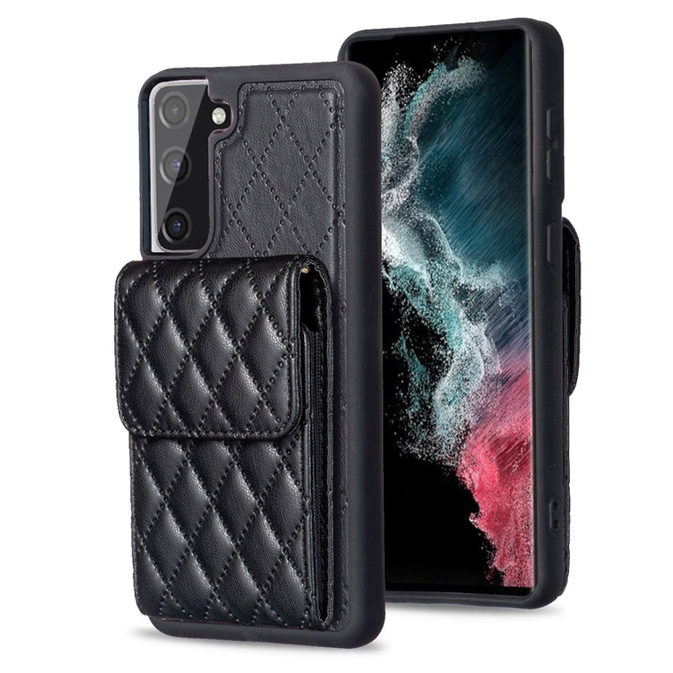 Custodia per telefono in pelle rombica a portafoglio verticale, For Samsung Galaxy S23+ 5G, For Samsung Galaxy S23 Ultra 5G, For Samsung Galaxy S22 Ultra 5G, For Samsung Galaxy S21 FE 5G