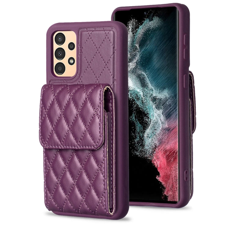 Custodia per telefono in pelle rombica a portafoglio verticale, For Samsung Galaxy A12, For Samsung Galaxy A13 4G, For Samsung Galaxy A34 5G, For Samsung Galaxy A52 4G / 5G