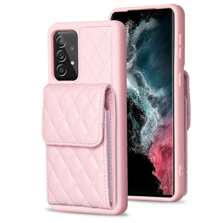 Custodia per telefono in pelle rombica a portafoglio verticale, For Samsung Galaxy A12, For Samsung Galaxy A13 4G, For Samsung Galaxy A34 5G, For Samsung Galaxy A52 4G / 5G