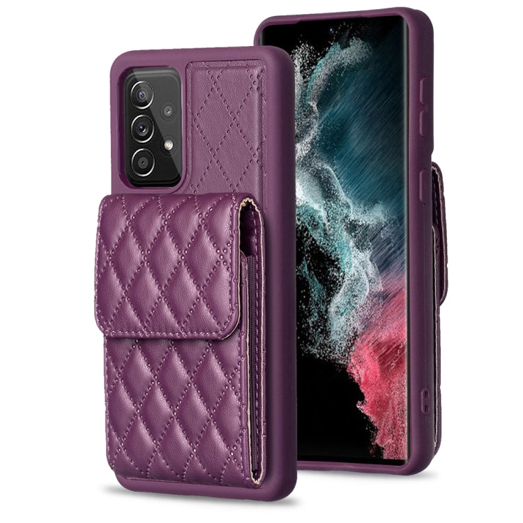 Custodia per telefono in pelle rombica a portafoglio verticale, For Samsung Galaxy A12, For Samsung Galaxy A13 4G, For Samsung Galaxy A34 5G, For Samsung Galaxy A52 4G / 5G