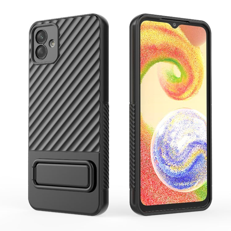 Custodia per cellulare in TPU a trama ondulata con pellicola per lenti, For Samsung Galaxy A04 4G, For Samsung Galaxy A04e 4G, For OnePlus Nord CE 3