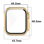 Custodia protettiva per orologio integrata con pellicola temperata + PC, For Apple Watch Series SE 2 / 6 / SE / 5 / 4 40mm, For Apple Watch Series 9 / 8 / 7 41mm, For Apple Watch Series SE 2 / 6 / SE / 5 / 4 44mm, For Apple Watch Series 9 / 8 / 7 45mm