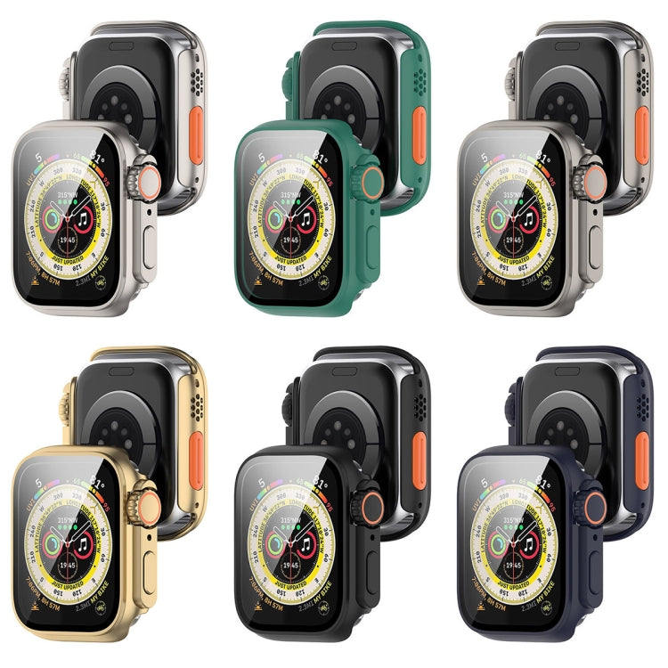 Custodia protettiva per orologio integrata con pellicola temperata + PC, For Apple Watch Series SE 2 / 6 / SE / 5 / 4 40mm, For Apple Watch Series 9 / 8 / 7 41mm, For Apple Watch Series SE 2 / 6 / SE / 5 / 4 44mm, For Apple Watch Series 9 / 8 / 7 45mm