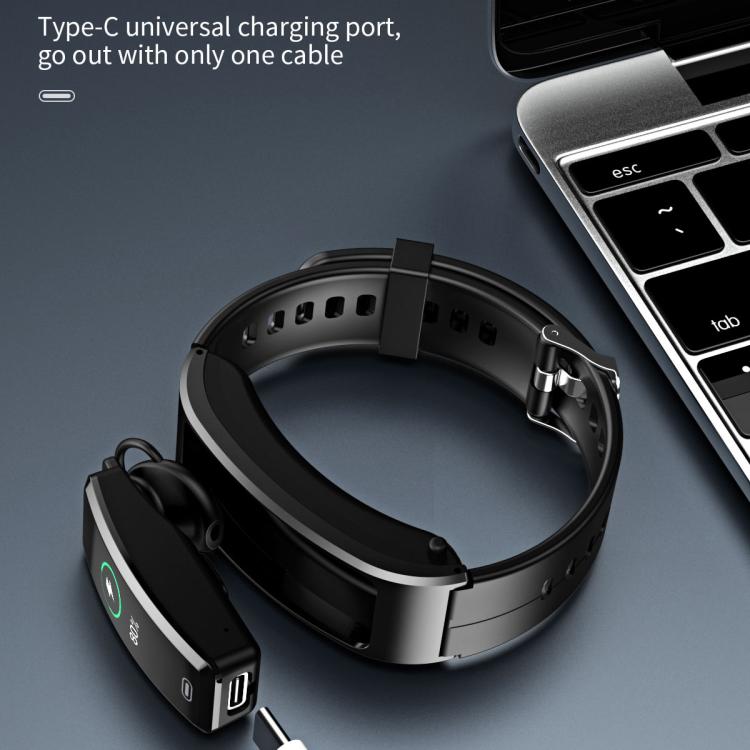Braccialetto intelligente per auricolare Bluetooth B7, supporto monitoraggio del sonno / monitoraggio dell'ossigeno nel sangue / monitoraggio della frequenza cardiaca