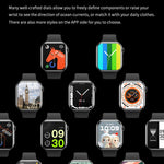 IW9 Smart Watch con schermo quadrato da 2,05 pollici supporta chiamate Bluetooth/monitoraggio dell'ossigeno nel sangue