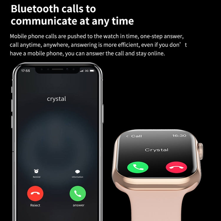 IW9 Smart Watch con schermo quadrato da 2,05 pollici supporta chiamate Bluetooth/monitoraggio dell'ossigeno nel sangue