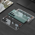 Custodia per telefono antiurto trasparente GKK TPU + PC + cinturino da polso, For Samsung Galaxy S23 Ultra