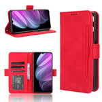 Custodia per telefono in pelle con slot per schede di consistenza al polpaccio, For OPPO Find X6, For Realme V30 / V30t 5G, For Orbic Q10 4G, For Tecno Spark 10 4G