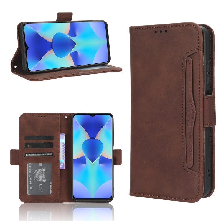 Custodia per telefono in pelle con slot per schede di consistenza al polpaccio, For OPPO Find X6, For Realme V30 / V30t 5G, For Orbic Q10 4G, For Tecno Spark 10 4G