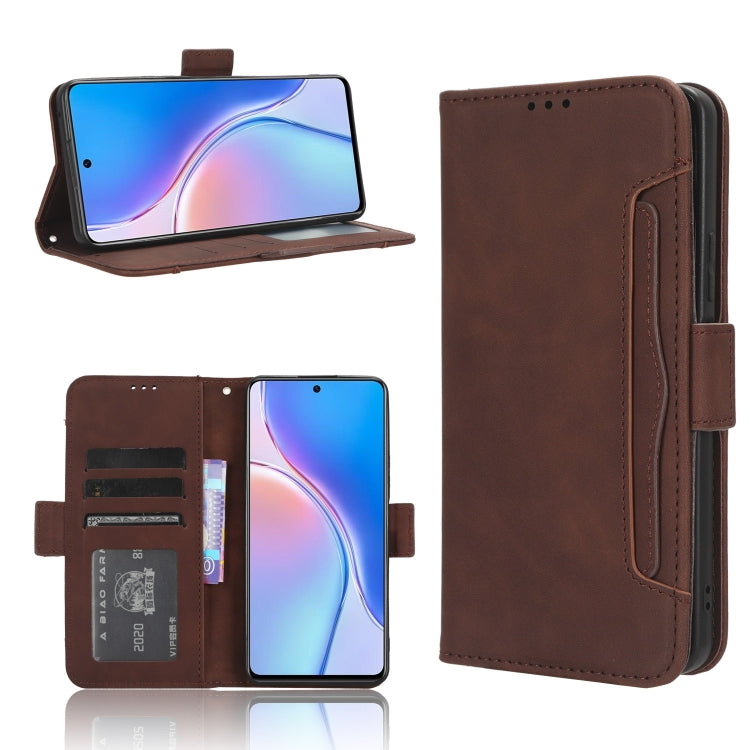 Custodia per telefono in pelle con slot per schede di consistenza al polpaccio, For Huawei P60 / P60 Pro, For Huawei Enjoy 60 4G, For Huawei Maimang 20, For Blackview A85