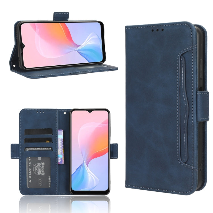 Custodia per telefono in pelle con slot per schede di consistenza al polpaccio, For Huawei P60 / P60 Pro, For Huawei Enjoy 60 4G, For Huawei Maimang 20, For Blackview A85