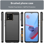 Custodia per telefono in TPU con trama spazzolata in fibra di carbonio, For Honor X5 4G, For OnePlus Ace 2V, For Samsung Galaxy M54 5G