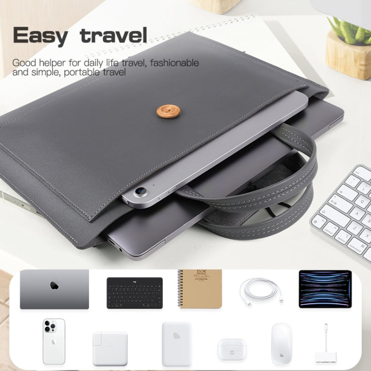 Borsa interna per laptop portatile con bottone a filo elastico universale, 13-14 inch, 15-16 inch