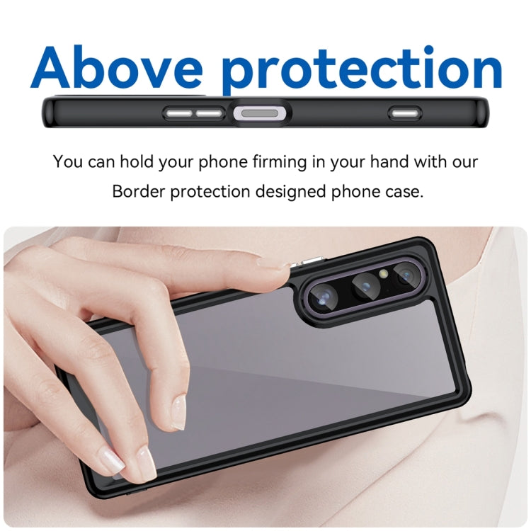 Custodia per telefono in acrilico + TPU serie colorata, For Sony Xperia 1 V, For Samsung Galaxy M54 5G