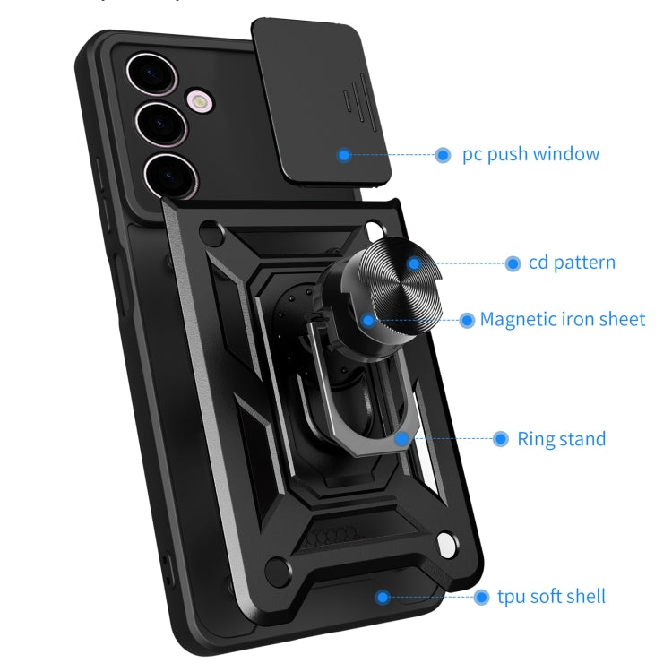 Cover per fotocamera scorrevole Design Custodia per telefono in TPU + PC, For Samsung Galaxy A24 4G