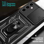 Cover per fotocamera scorrevole Design Custodia per telefono in TPU + PC, For Samsung Galaxy A24 4G