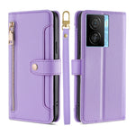 Custodia per telefono in pelle con portafoglio con cerniera a tracolla, For vivo iQOO Z7x, For OPPO A55S 5G, For Realme GT Neo5 SE, For Xiaomi Redmi Note 12 Turbo
