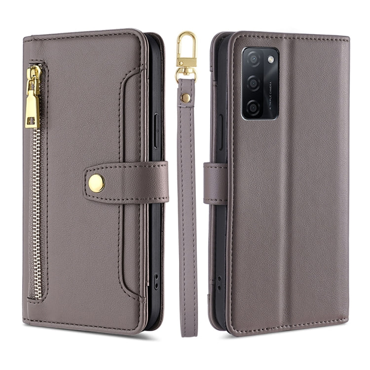 Custodia per telefono in pelle con portafoglio con cerniera a tracolla, For vivo iQOO Z7x, For OPPO A55S 5G, For Realme GT Neo5 SE, For Xiaomi Redmi Note 12 Turbo