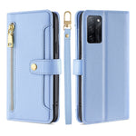 Custodia per telefono in pelle con portafoglio con cerniera a tracolla, For vivo iQOO Z7x, For OPPO A55S 5G, For Realme GT Neo5 SE, For Xiaomi Redmi Note 12 Turbo