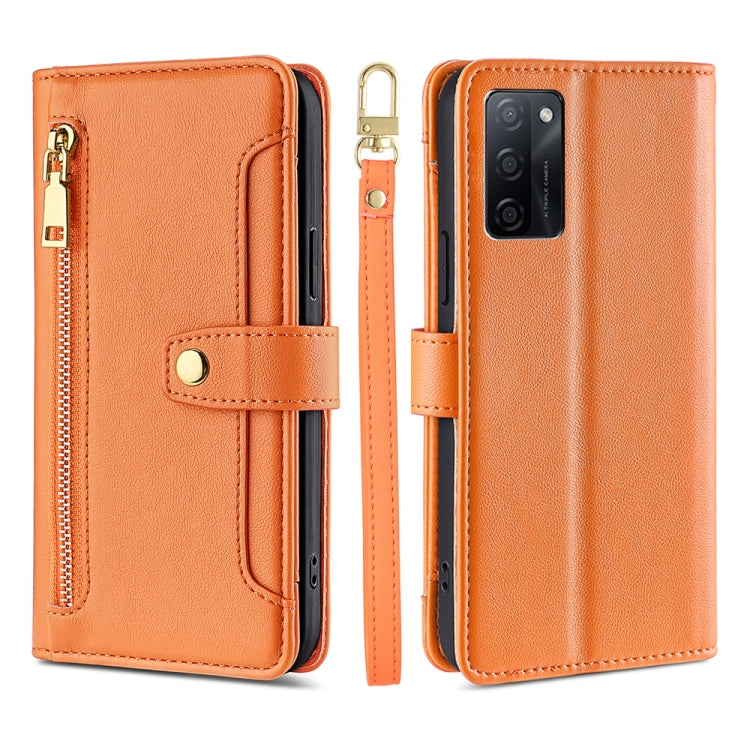 Custodia per telefono in pelle con portafoglio con cerniera a tracolla, For vivo iQOO Z7x, For OPPO A55S 5G, For Realme GT Neo5 SE, For Xiaomi Redmi Note 12 Turbo