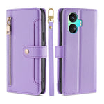 Custodia per telefono in pelle con portafoglio con cerniera a tracolla, For vivo iQOO Z7x, For OPPO A55S 5G, For Realme GT Neo5 SE, For Xiaomi Redmi Note 12 Turbo