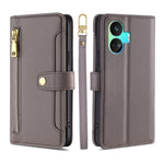 Custodia per telefono in pelle con portafoglio con cerniera a tracolla, For vivo iQOO Z7x, For OPPO A55S 5G, For Realme GT Neo5 SE, For Xiaomi Redmi Note 12 Turbo