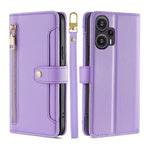 Custodia per telefono in pelle con portafoglio con cerniera a tracolla, For vivo iQOO Z7x, For OPPO A55S 5G, For Realme GT Neo5 SE, For Xiaomi Redmi Note 12 Turbo