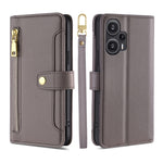Custodia per telefono in pelle con portafoglio con cerniera a tracolla, For vivo iQOO Z7x, For OPPO A55S 5G, For Realme GT Neo5 SE, For Xiaomi Redmi Note 12 Turbo