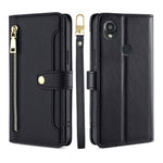 Custodia per telefono in pelle con portafoglio con cerniera a tracolla, For Kyocera Digno SX3-KYG02, For Nokia C12, For Nokia C22, For Nokia C32