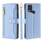 Custodia per telefono in pelle con portafoglio con cerniera a tracolla, For Kyocera Digno SX3-KYG02, For Nokia C12, For Nokia C22, For Nokia C32